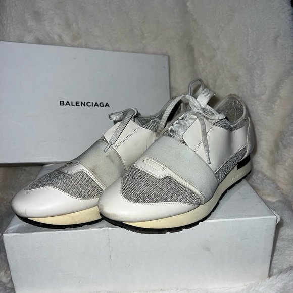 Balenciaga Sneakers- White, Silver, Cream - EU Women’s Size: 40 - Picture 2 of 4